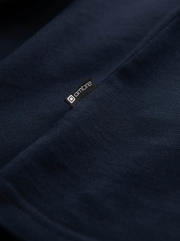 Ombre Clothing Σκούρο μπλε ανδρικό μπλουζάκι πόλο Ombre Clothing