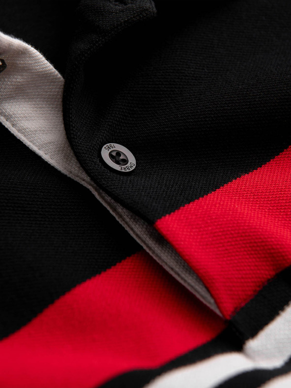 Ombre Clothing Μαύρο ανδρικό πουκάμισο πόλο Ombre Ρούχα