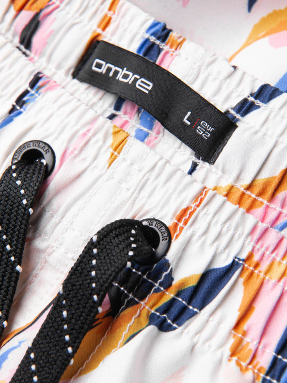 Ombre Clothing Πορτοκαλί και λευκό ανδρικό μαγιό με μοτίβο Ombre Clothing