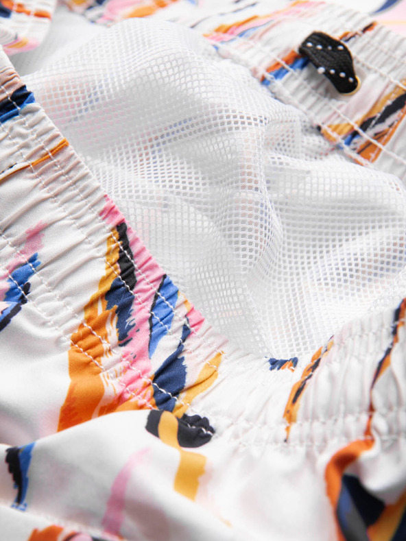 Ombre Clothing Πορτοκαλί και λευκό ανδρικό μαγιό με μοτίβο Ombre Clothing