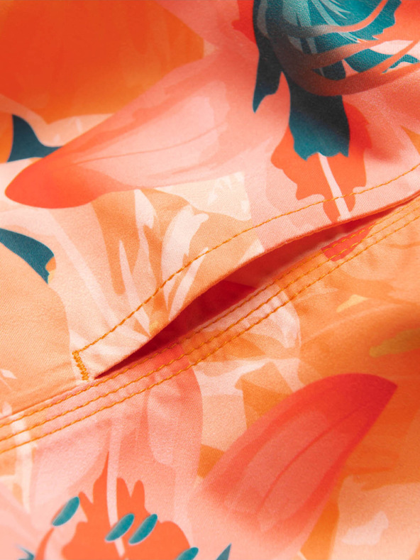 Ombre Clothing Πορτοκαλί ανδρικό φλοράλ μαγιό Ombre Clothing