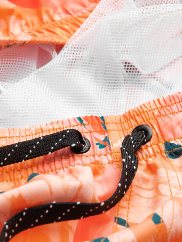 Ombre Clothing Πορτοκαλί ανδρικό φλοράλ μαγιό Ombre Clothing