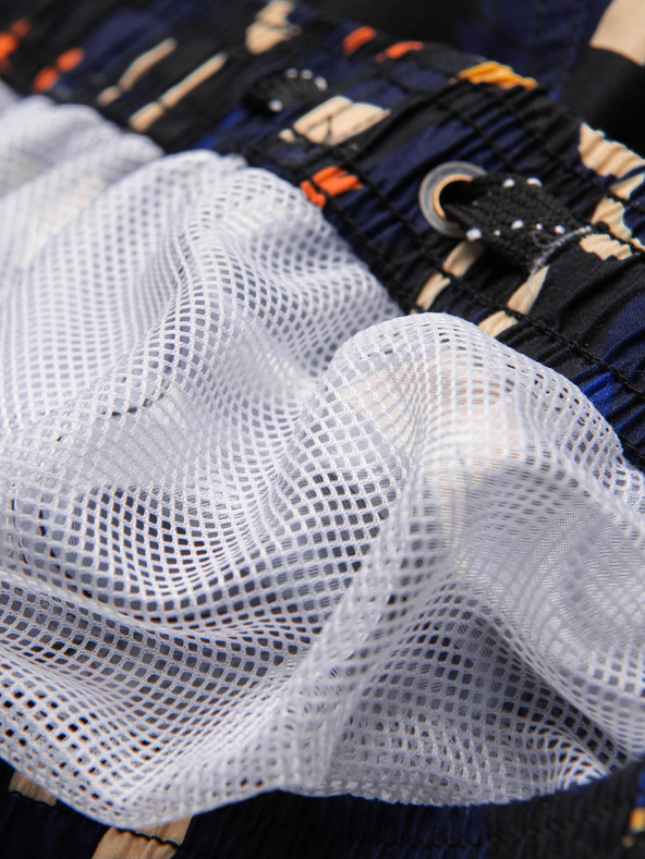 Ombre Clothing Πορτοκαλί και μπλε ανδρικό μοτίβο μαγιό Ombre Clothing Toucan