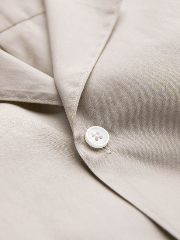 Ombre Clothing Ανδρικό κοντομάνικο πουκάμισο Ombre Creme Clothing