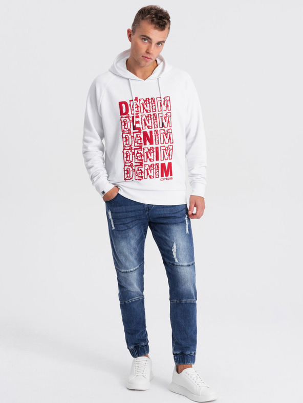 Ombre Clothing Μπλε ανδρικά τζιν Ombre Ρούχα