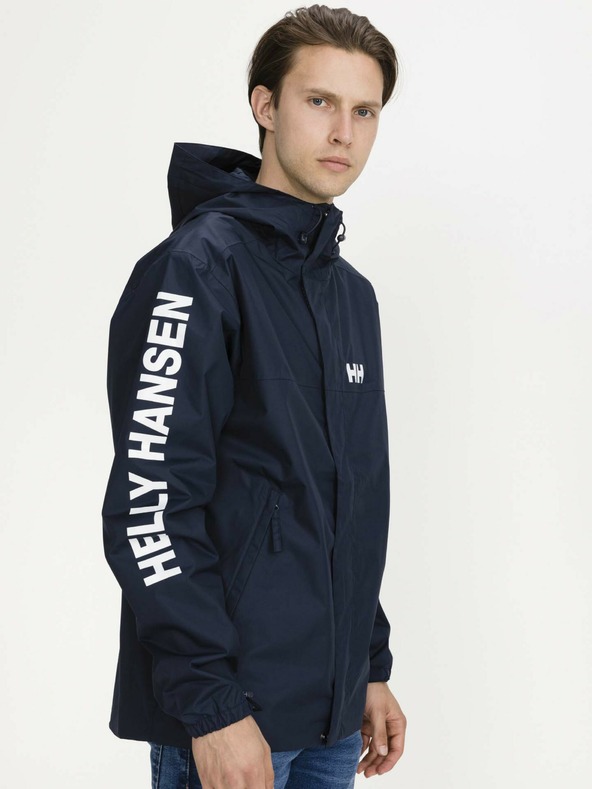Helly Hansen Σκούρο μπλε ανδρικό αδιάβροχο ελαφρύ μπουφάν με κουκούλα HELLY HANSEN Ervik