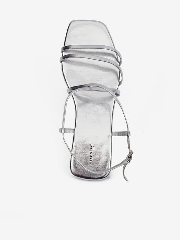 Orsay Ασημένια γυναικεία πέδιλα ORSAY
