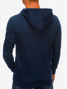 Edoti Σκούρο μπλε ανδρικό φούτερ με κουκούλα και φερμουάρ Edoti