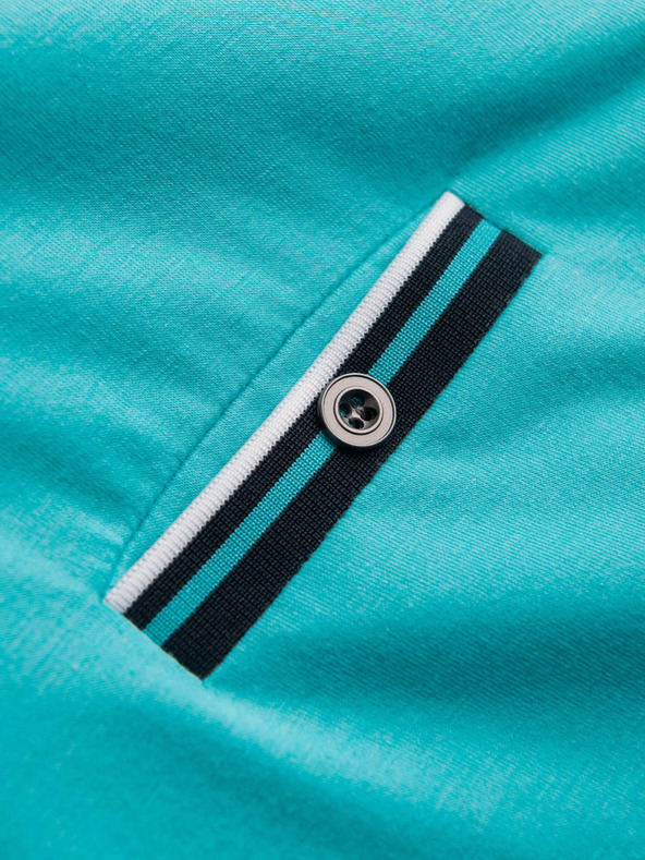 Ombre Clothing Τυρκουάζ ανδρικό πουκάμισο με κουμπιά Ombre Clothing