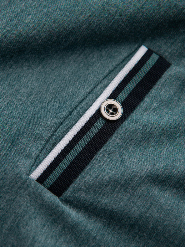 Ombre Clothing Σκούρο πράσινο ανδρικό πουκάμισο με κουμπιά Ombre Ρούχα