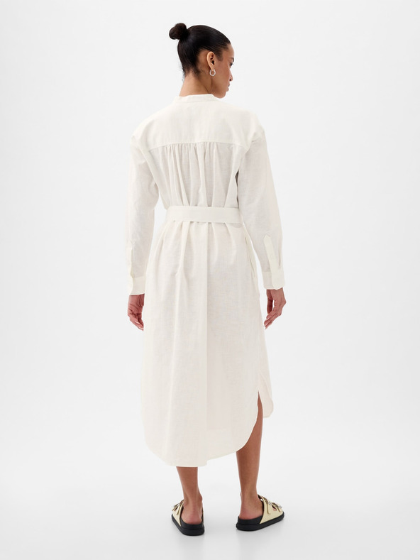 GAP Oversized λινό πουκαμίσιο φόρεμα GAP