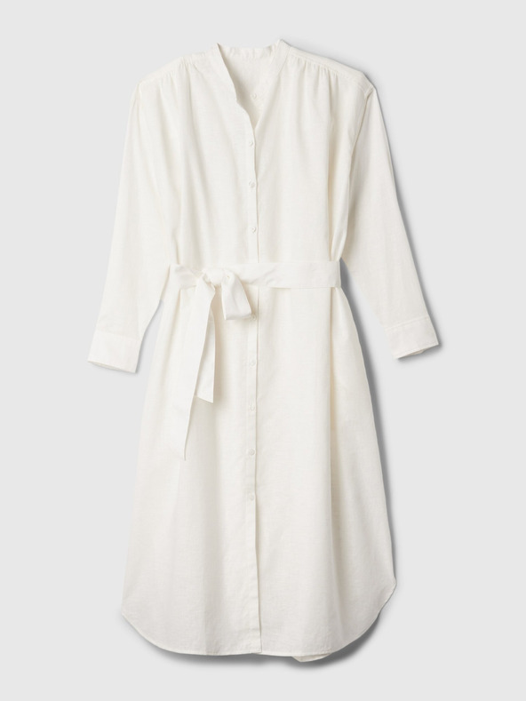 GAP Oversized λινό πουκαμίσιο φόρεμα GAP