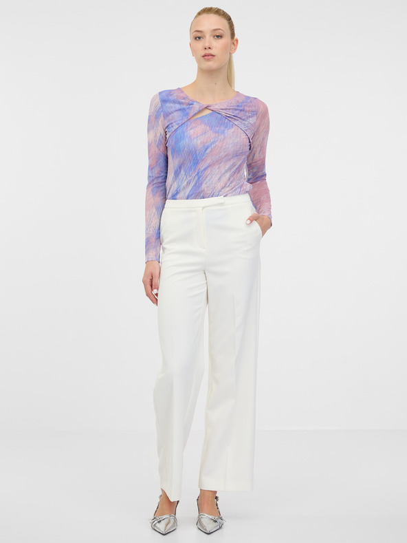 Orsay Ανοιχτό ροζ γυναικεία μπλούζα με μακρύ μανίκι και σχέδιο ORSAY