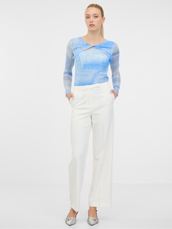 Orsay Μπλε γυναικεία μπλούζα με μακρύ μανίκι και σχέδιο ORSAY