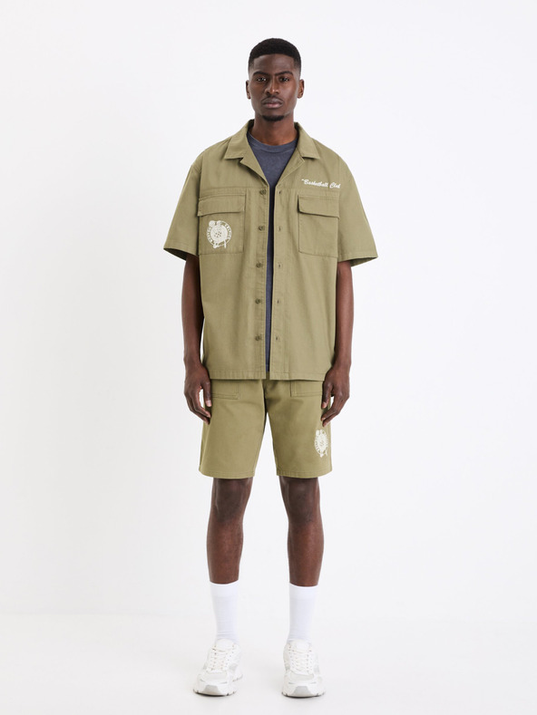 Celio Χακί ανδρικό πουκάμισο Celio Boston Celtics