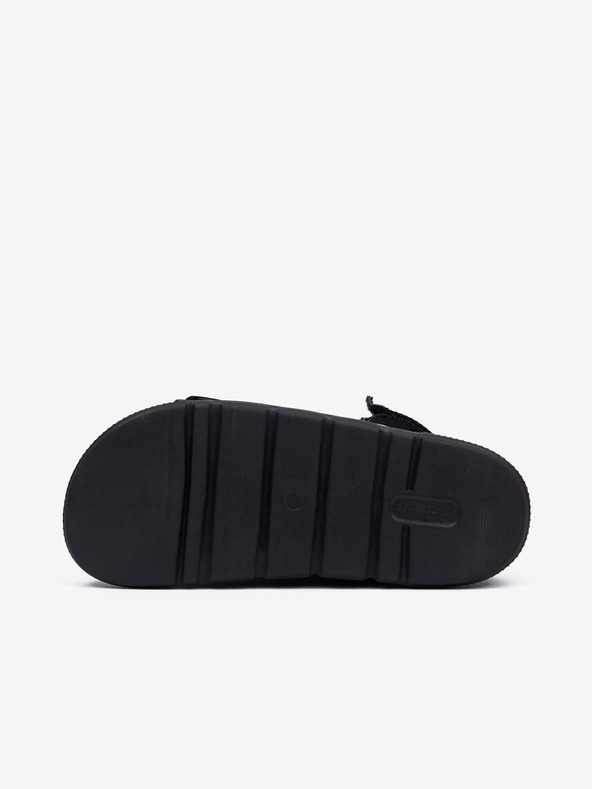 Rieker Μαύρα γυναικεία σανδάλια πλατφόρμα Rieker