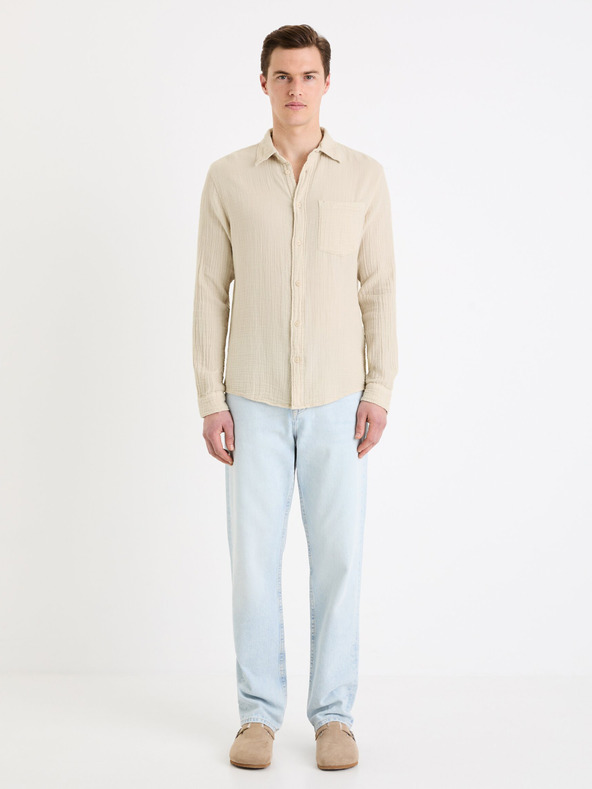 Celio Γαλάζιο ανδρικό τζιν Celio C15 straight Fodroit 30