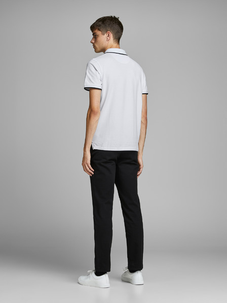 Jack & Jones Λευκό ανδρικό πουκάμισο πόλο Jack & Jones Paulos
