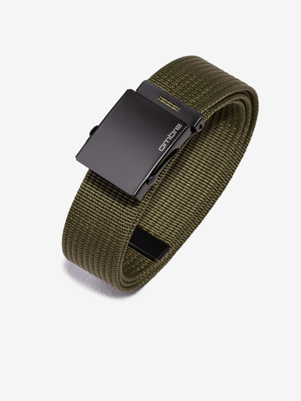 Ombre Clothing Ανδρική υφασμάτινη ζώνη - πράσινο A030