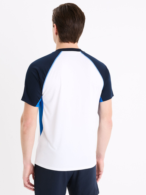 Celio Λευκή ανδρική αθλητική μπλούζα Celio Marvel Captain America