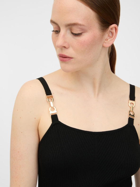 Orsay Μαύρο γυναικείο μίντι φόρεμα ORSAY