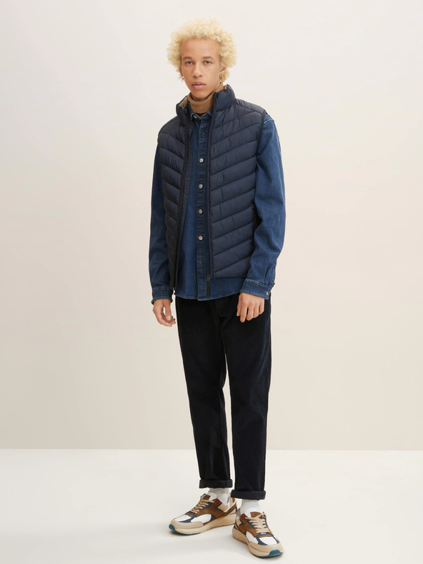 Tom Tailor Denim Μπλε ανδρικό τζιν πουκάμισο Tom Tailor