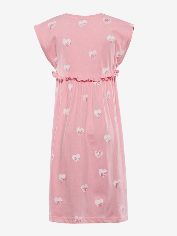 NAX Ροζ φόρεμα για κορίτσια με σχέδιο NAX Eseqo