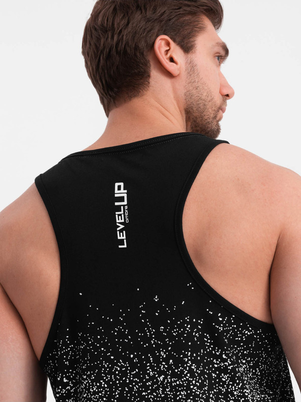 Ombre Clothing Μαύρο ανδρικό τυπωμένο μπλουζάκι Ombre Clothing