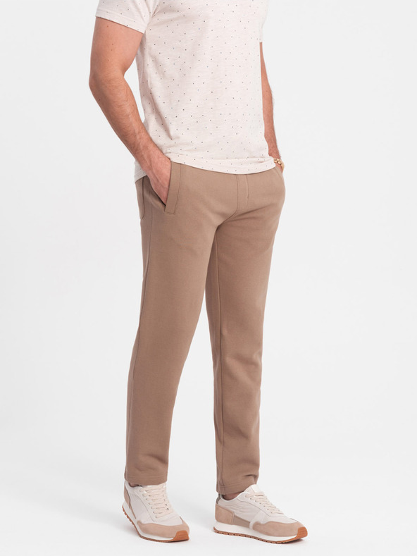 Ombre Clothing Καφέ ανδρικό παντελόνι φορτίου Ombre Clothing