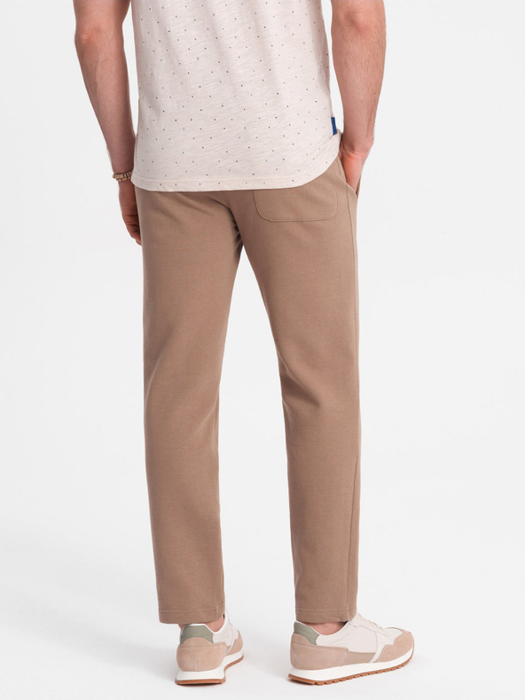 Ombre Clothing Καφέ ανδρικό παντελόνι φορτίου Ombre Clothing