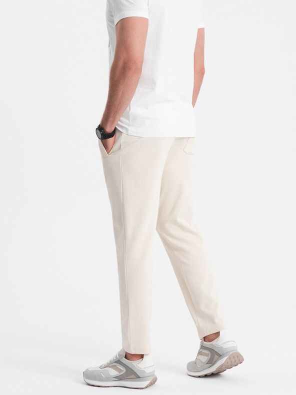 Ombre Clothing Κρέμα ανδρική φόρμες φούτερ Ombre Ρούχα