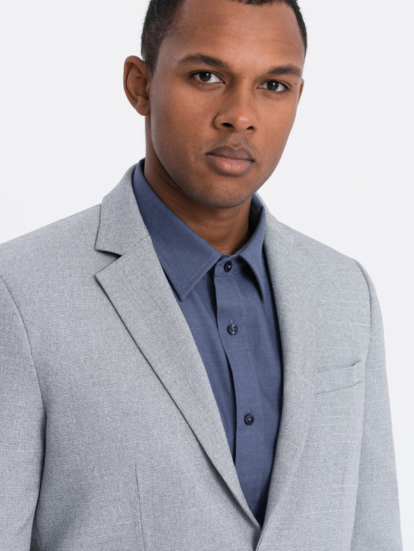 Ombre Clothing Γκρι ανδρικό σακάκι Ombre Clothing