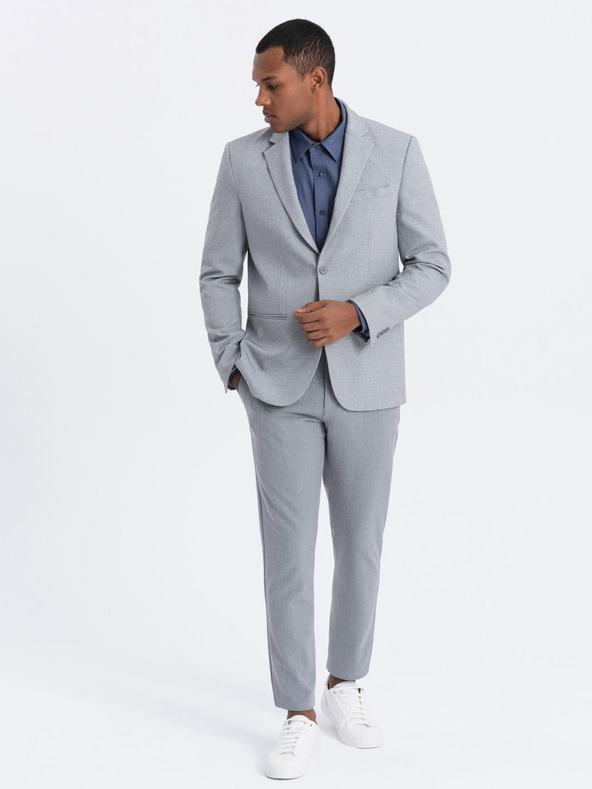 Ombre Clothing Γκρι ανδρικό σακάκι Ombre Clothing