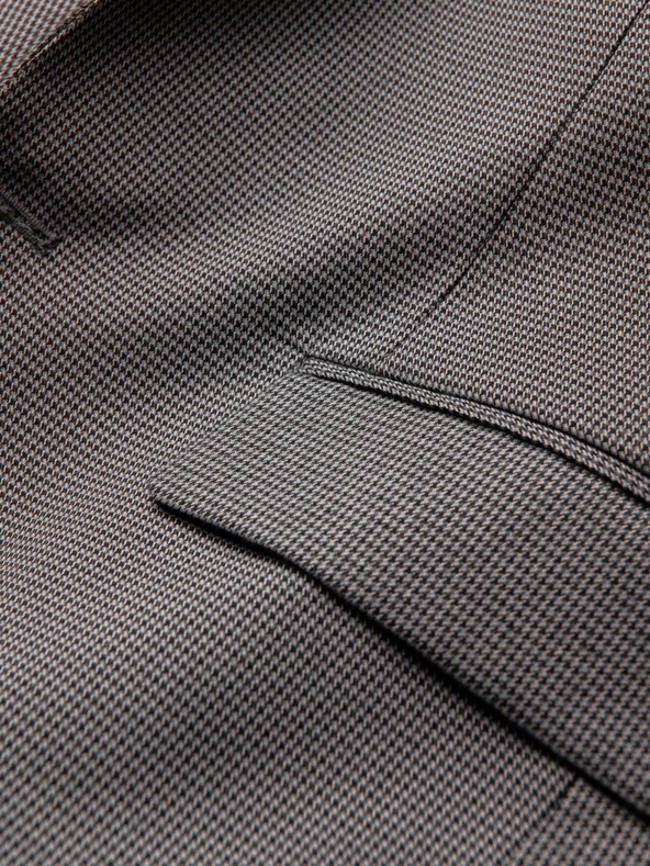 Ombre Clothing Γκρι ανδρικό σακάκι με λεπτό καρό Ombre Clothing