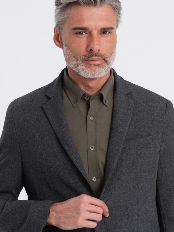 Ombre Clothing Σκούρο γκρι ανδρικό σακάκι Ombre Clothing