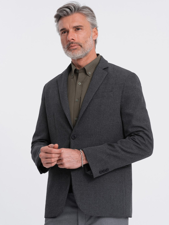 Ombre Clothing Σκούρο γκρι ανδρικό σακάκι Ombre Clothing