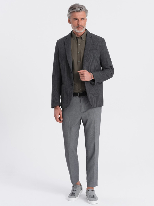 Ombre Clothing Σκούρο γκρι ανδρικό σακάκι Ombre Clothing