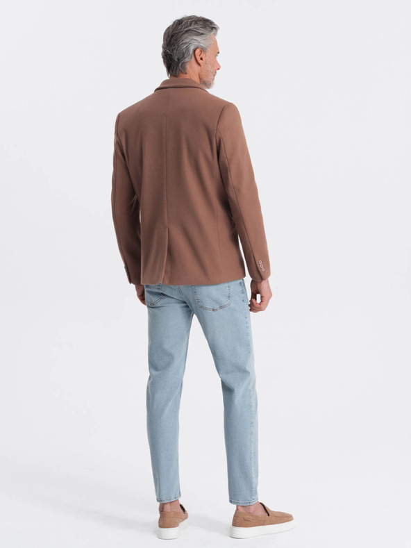 Ombre Clothing Καφέ ανδρικό σακάκι Ombre Clothing