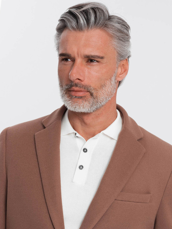 Ombre Clothing Καφέ ανδρικό σακάκι Ombre Clothing