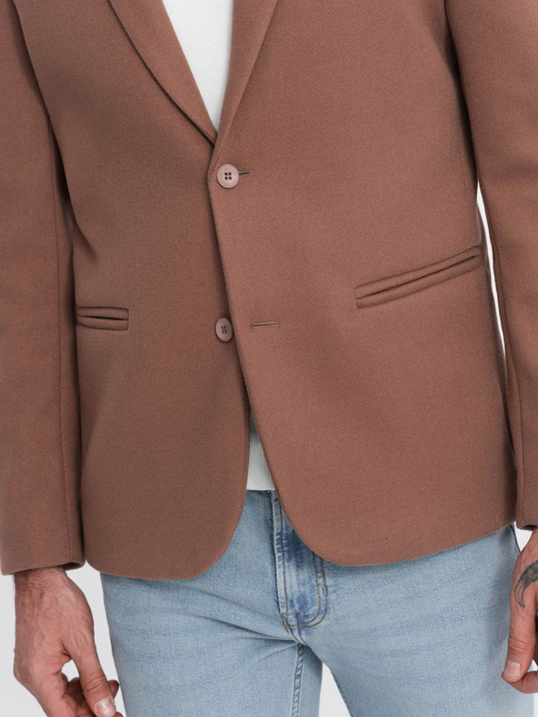 Ombre Clothing Καφέ ανδρικό σακάκι Ombre Clothing