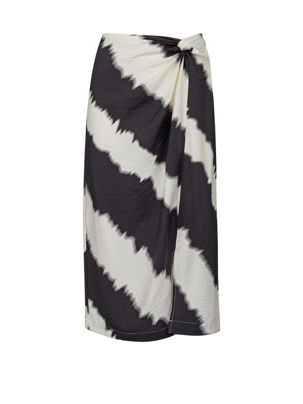 Orsay Λευκή-μαύρη γυναικεία φούστα ORSAY
