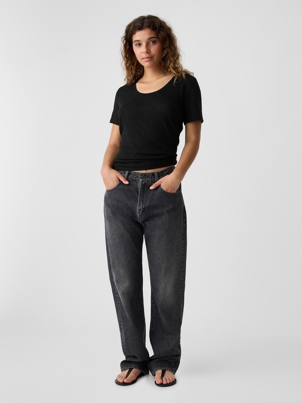 GAP Λινό μπλουζάκι GAP