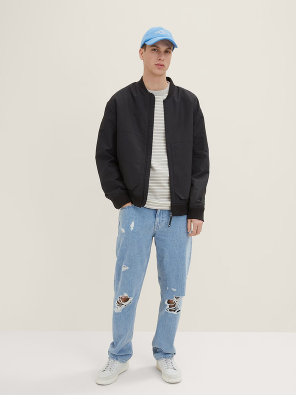 Tom Tailor Denim Μαύρο ανδρικό bomber Tom Tailor Denim