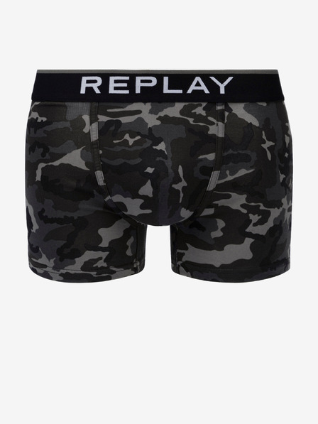 Replay Σετ από δύο σορτς μποξεράκια σε μαύρο Replay