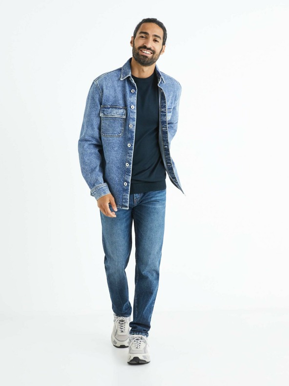 Celio Σκούρο μπλε ανδρικό πουλόβερ Celio Befirst