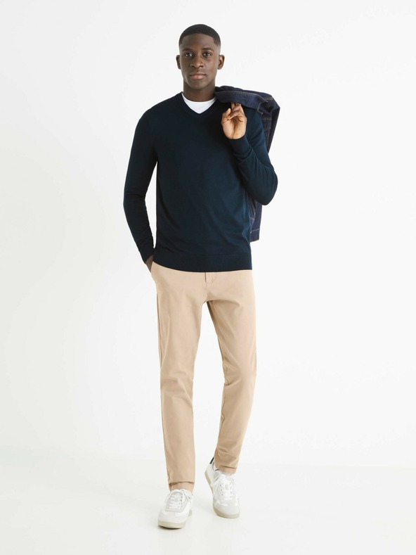 Celio Σκούρο μπλε ανδρικό πουλόβερ Celio Befisrtv