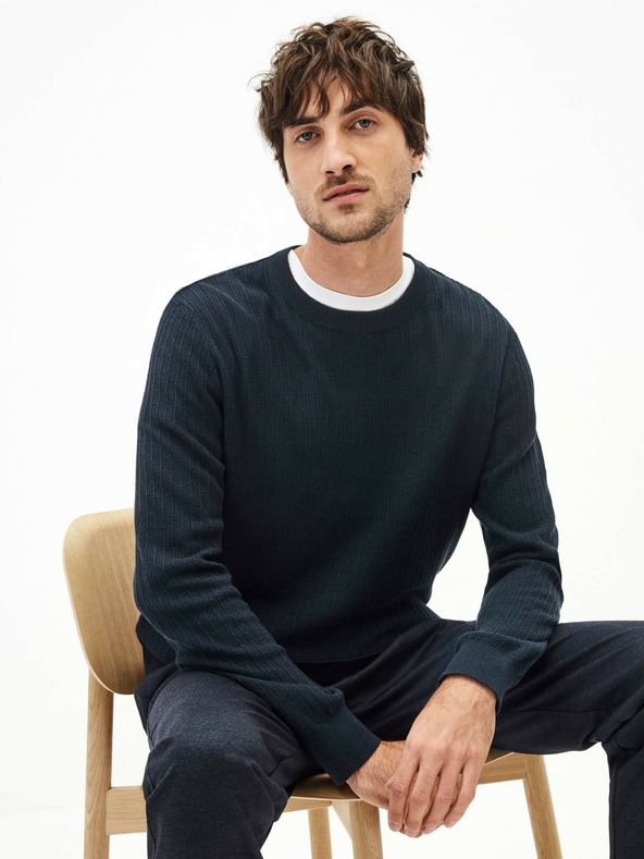 Celio Σκούρο μπλε ανδρικό πουλόβερ Celio Teverti