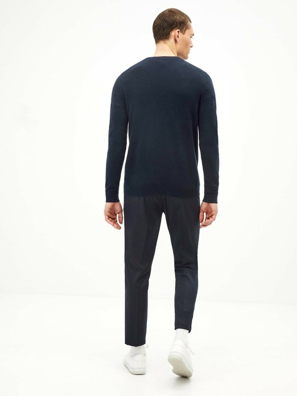 Celio Σκούρο μπλε ανδρικό κασμιρένιο πουλόβερ Celio Jecloud