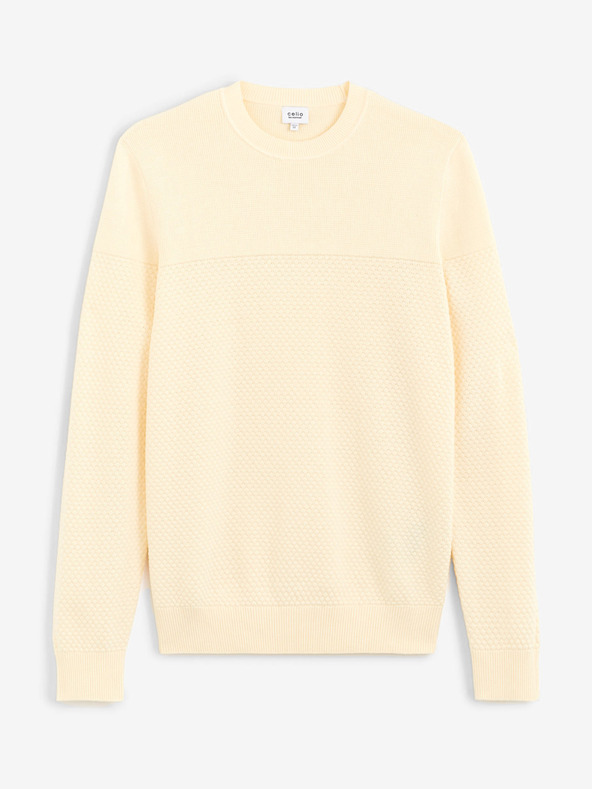 Celio Κρέμα ανδρικό πουλόβερ Celio Cebbublo