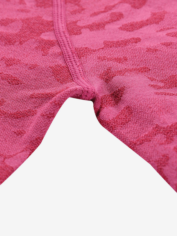 ALPINE PRO Σκούρο ροζ γυναικείο λειτουργικό μπλουζάκι με σχέδια ALPINE PRO Lubino